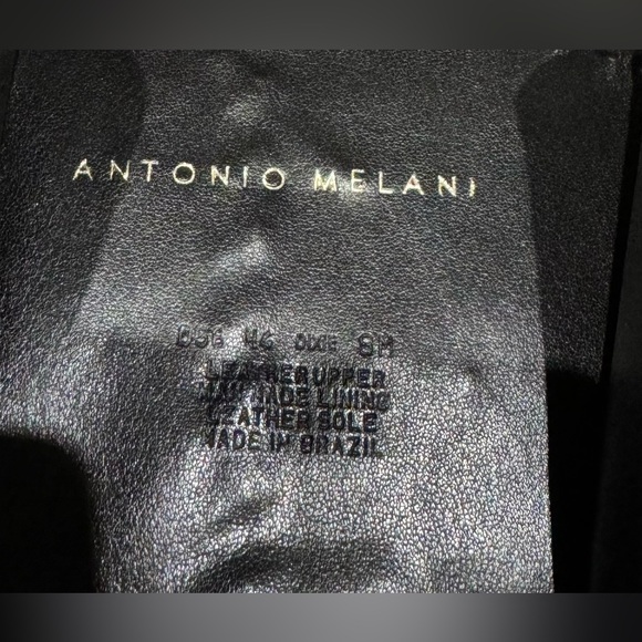 ANTONIO MELANI Black Leather Platform Boots, 3.5” heels, in very good condition - Picture 6 of 6